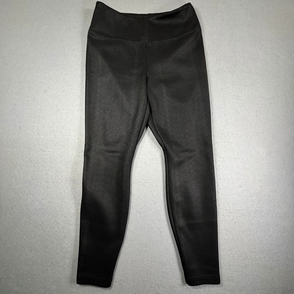 White House Black Market Runway Leggings Women 8 Faux Leather Snakeskin Embossed